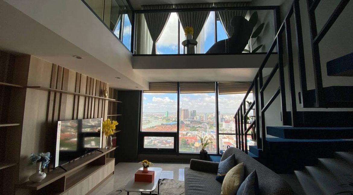 Modern Lifestyle 1 Bedroom Duplex Condominium for Sale in front of AEON Mall 1, Tonle Bassac (4)